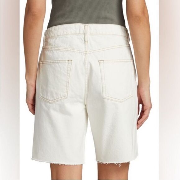 Frame Denim Le Slouch Bermuda Jean Shorts Ecru Size 27 - Picture 13 of 13
